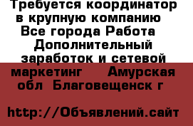 Требуется координатор в крупную компанию - Все города Работа » Дополнительный заработок и сетевой маркетинг   . Амурская обл.,Благовещенск г.